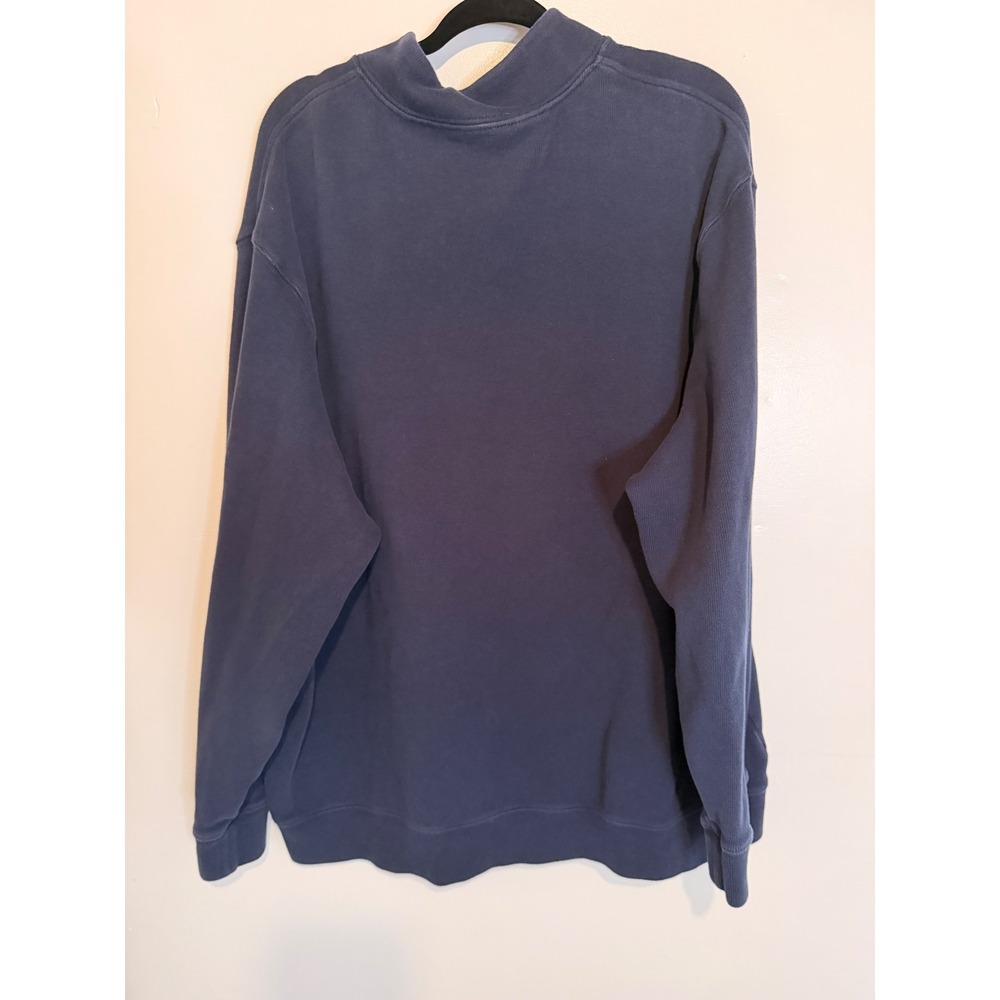 Lands' End Men's 3XL Tall Big & Tall Navy Quarter Zip Cotton Pullover - Picture 4 of 11